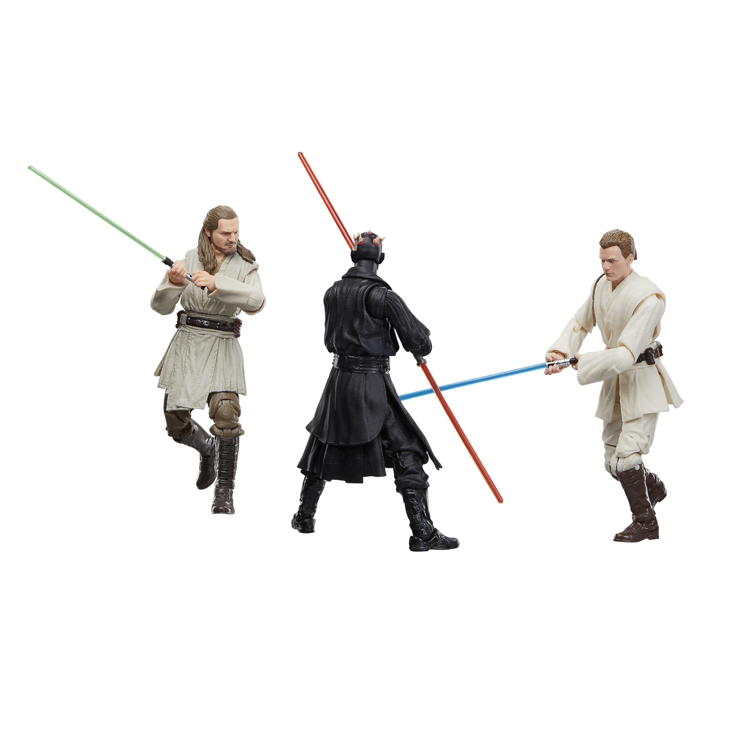 Star Wars The Black Series Qui-Gon Jinn figure, premium deco for display.