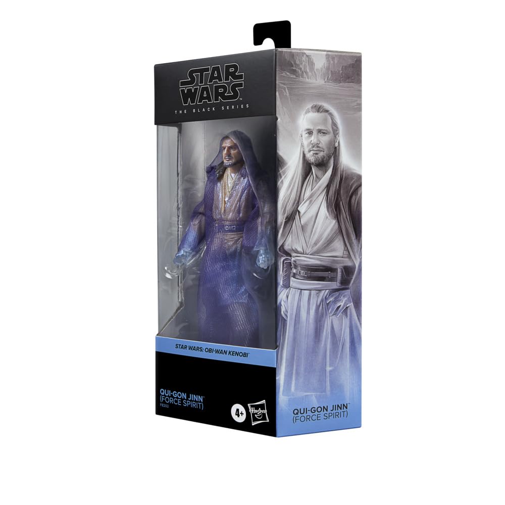 Star Wars Black Series Qui-Gon Jinn Force Spirit accessories compatible with lightsabers.