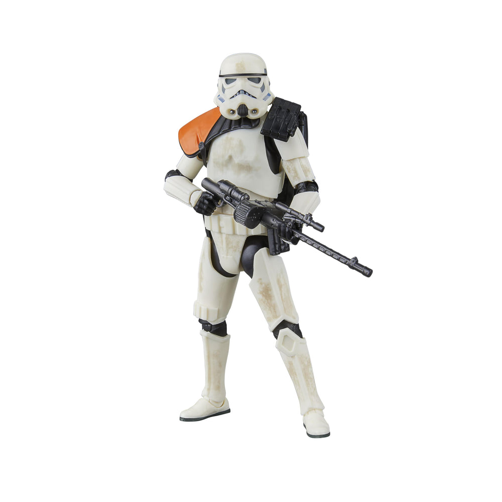 STAR WARS Black Series Sandtrooper front view highlights premium deco for display