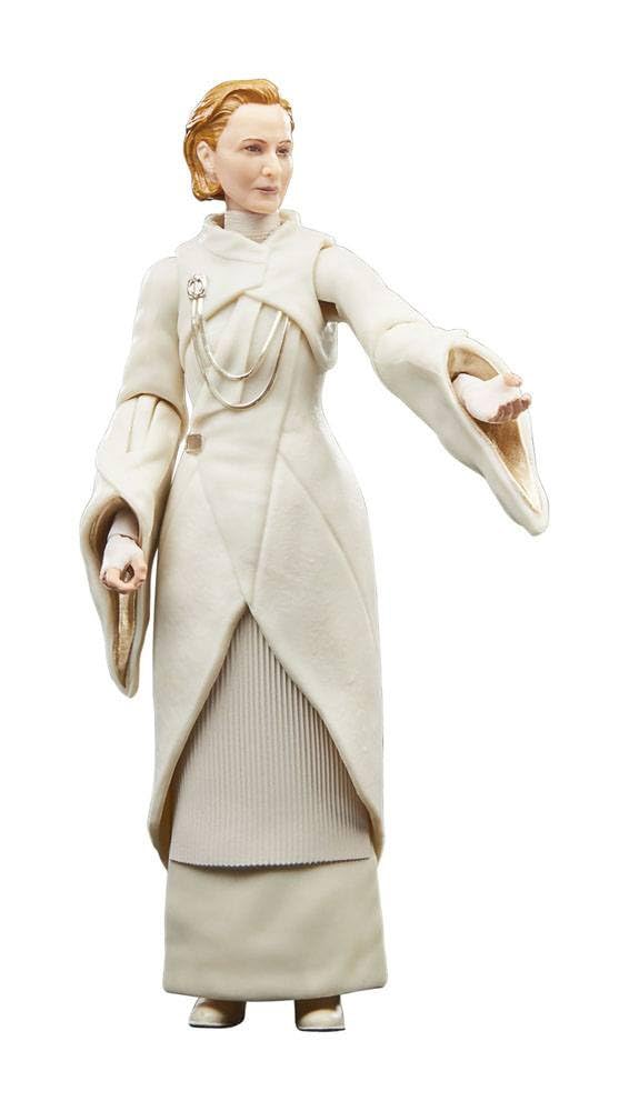 Star Wars Black Series Senator Mon Mothma toy six-inch figure with premium articulation for display.