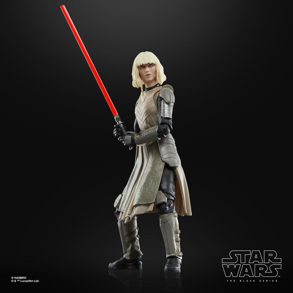 STAR WARS The Black Series Shin Hati posed display demonstrates action-ready stance.