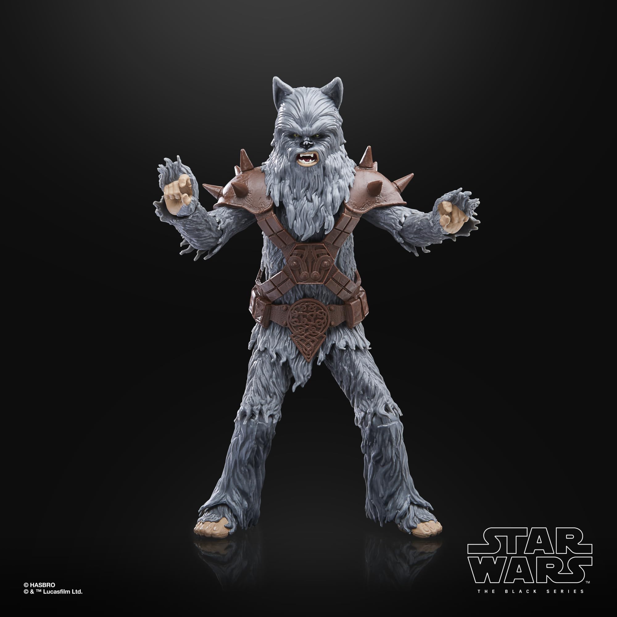 STAR WARS The Black Series Wookiee Halloween Edition posed on shelf for seasonal display.