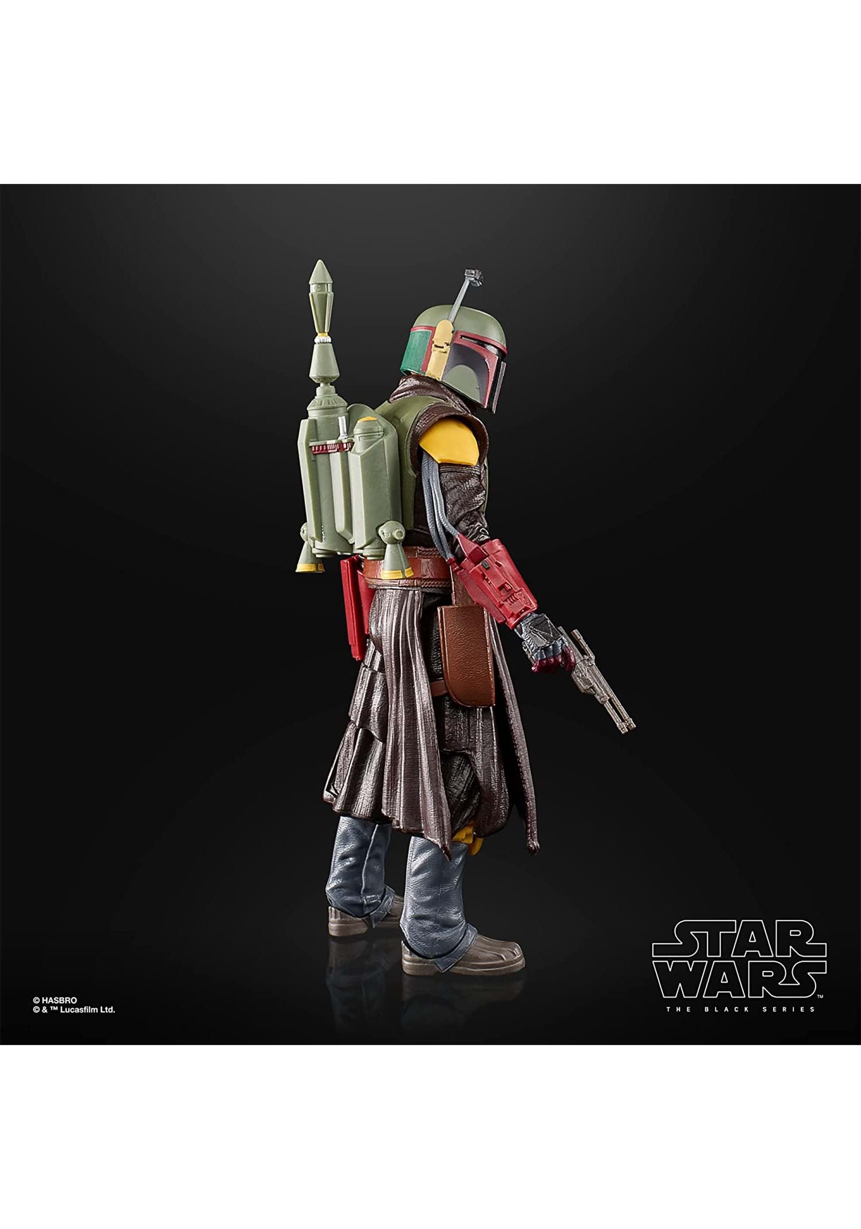 STAR WARS The Black Series Boba Fett figure poseable for dynamic display.