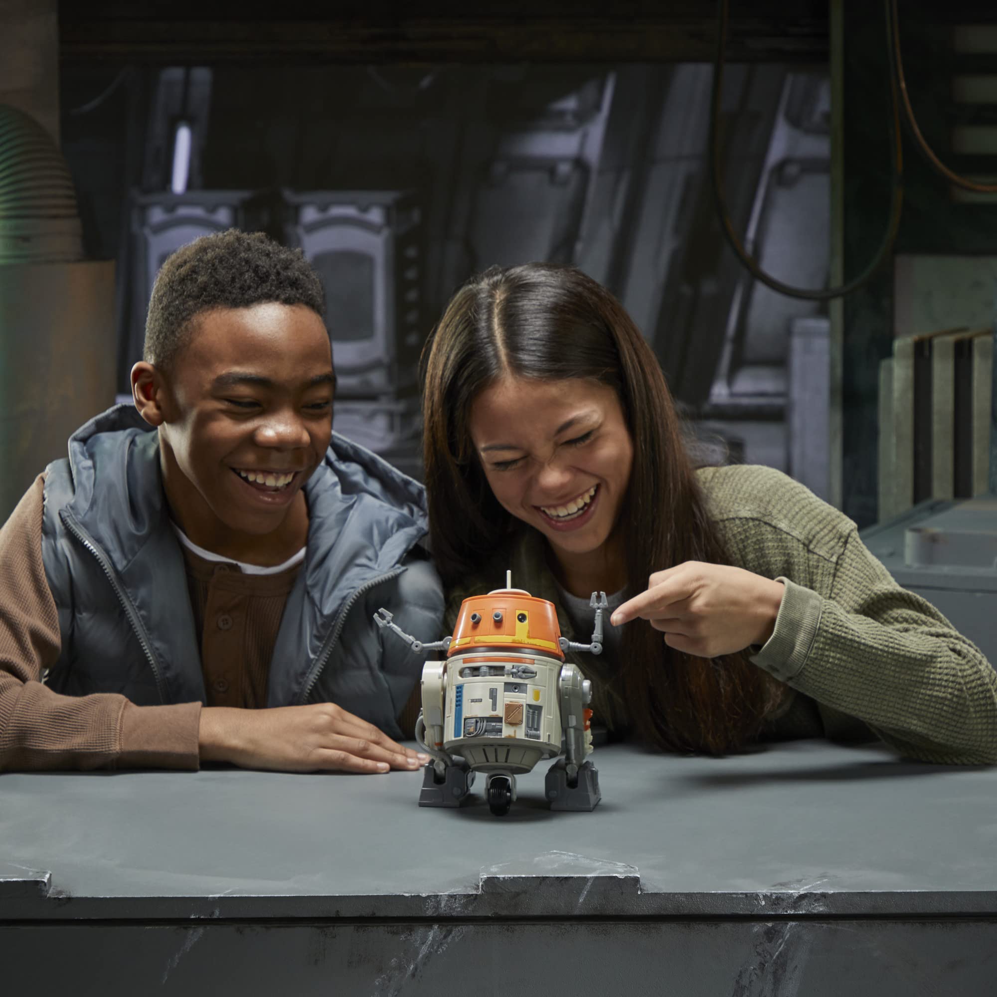 STAR WARS Chatter Back Chopper responds to ambient sounds with actions.