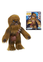 Star Wars Chewie interactive plush with bandolier enhances imaginative play and cuddly companionship.