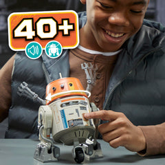STAR WARS Chopper button-press activation shows interactive features.
