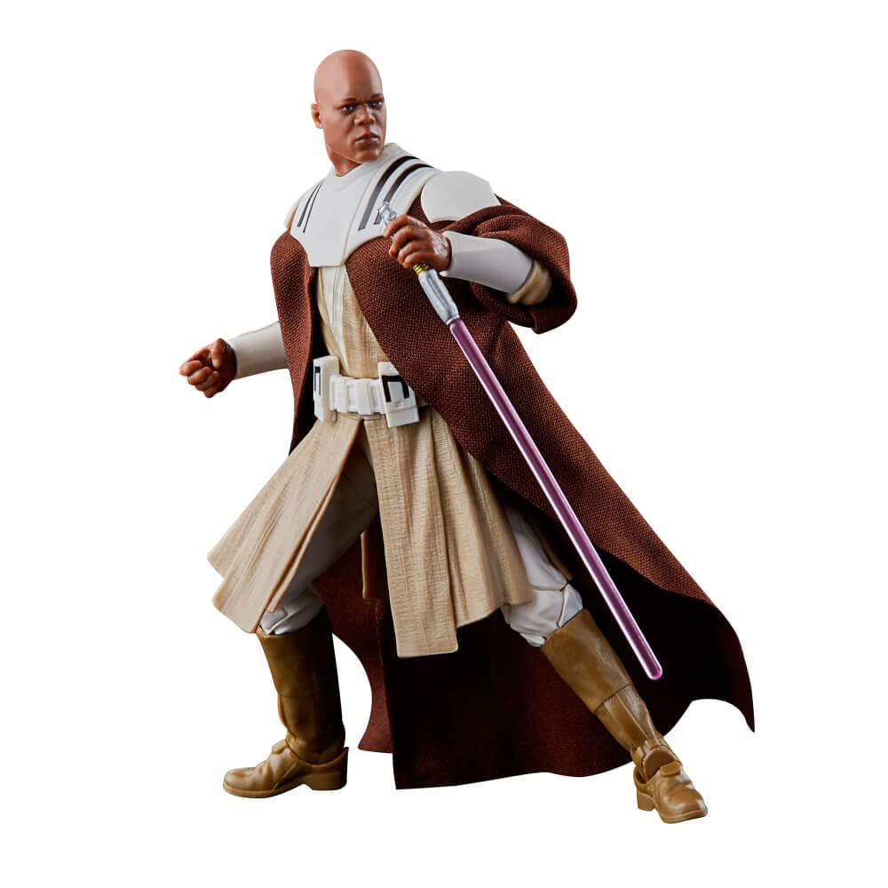 Star Wars Mace Windu figure showcases premium articulation for posing
