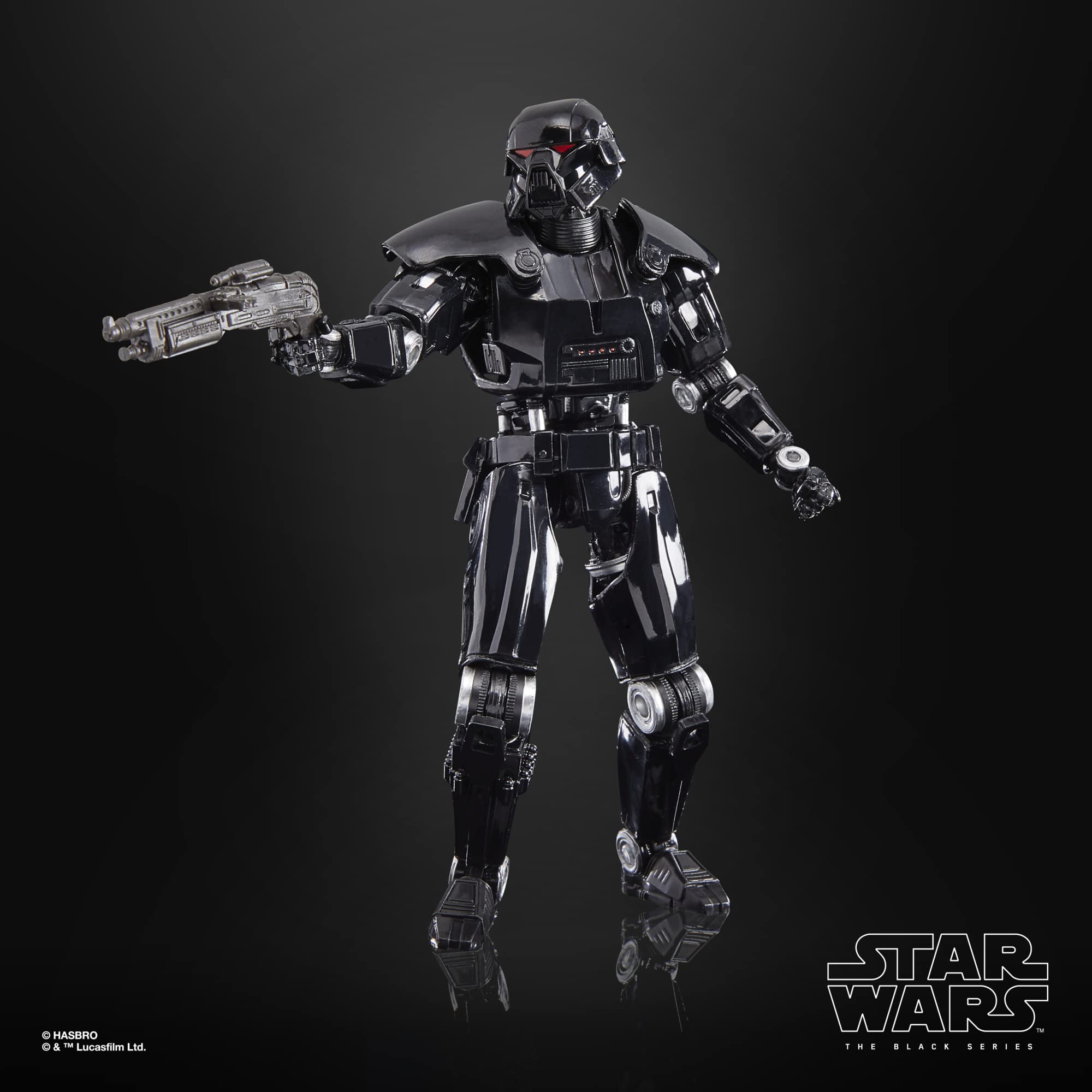 STAR WARS Dark Trooper articulated joints enable dramatic display poses.