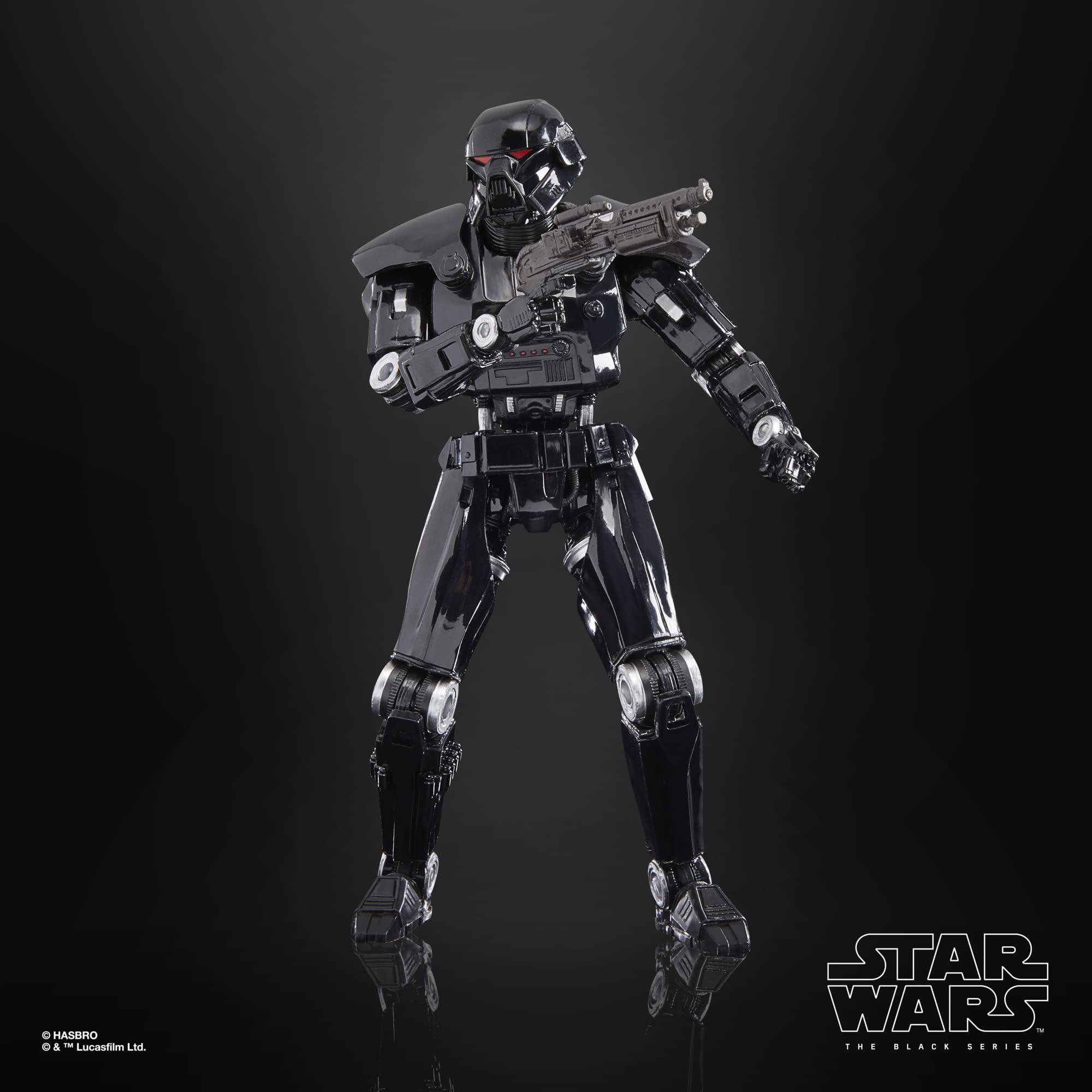 STAR WARS Dark Trooper head shoulders pose for expressive dioramas.