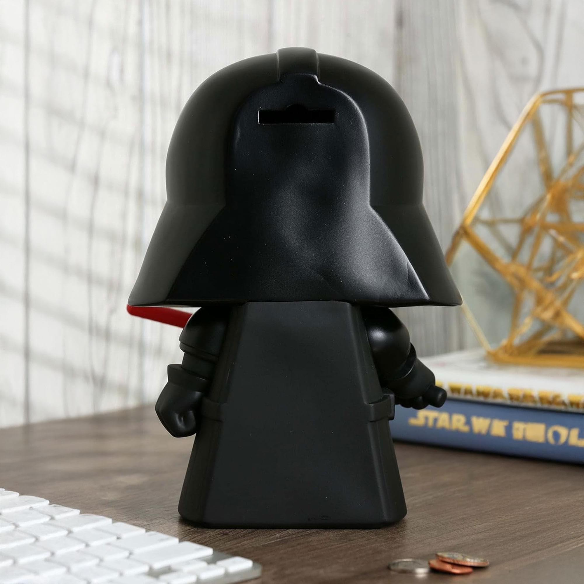 Star Wars Darth Vader flat-back design, sits neatly on shelves