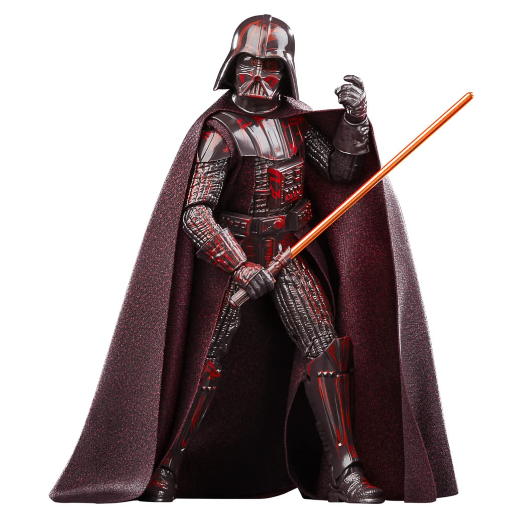 STAR WARS The Black Series Darth Vader poster deco figure for shelf display.