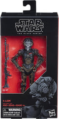 Star Wars E5 BL-4 Lom figure with accessories, ready for battle play and display.