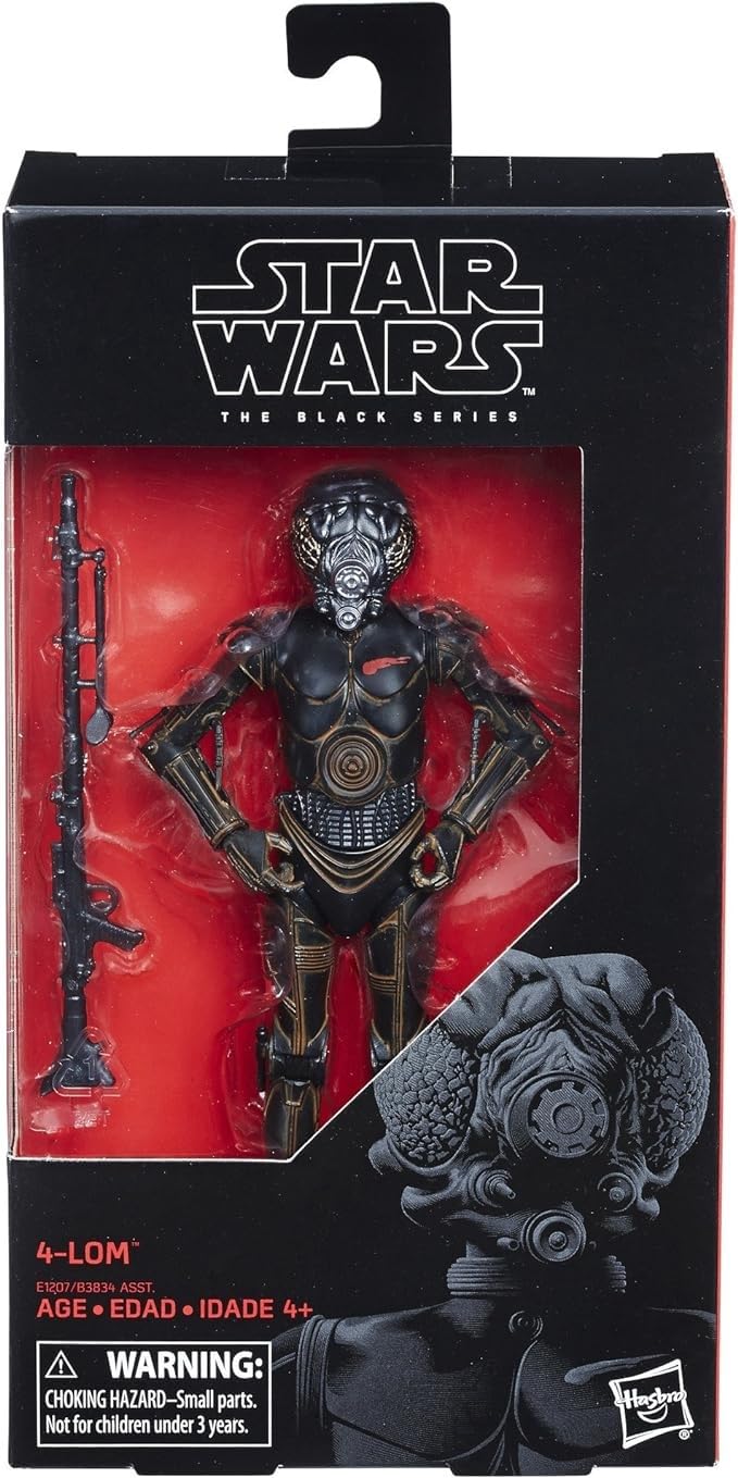 Star Wars E5 BL-4 Lom action figure in hero pose, authentic detailing for collectors.