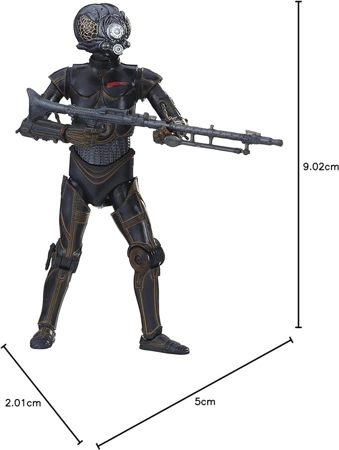 Star Wars E5 BL-4 Lom figure posing, immersive role-play for fans.