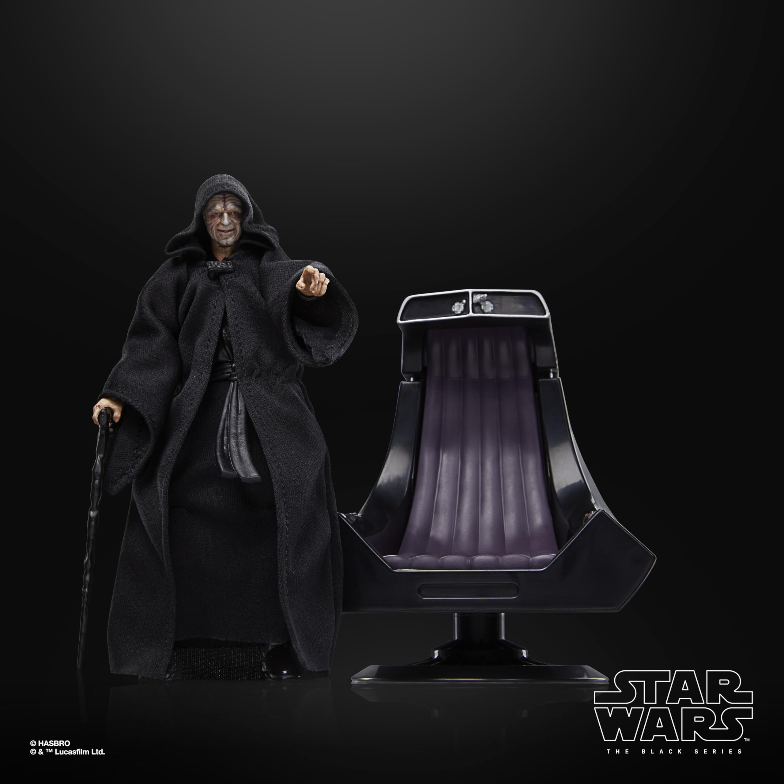 Star Wars Emperor Palpatine throne assembly note for easy setup and display.