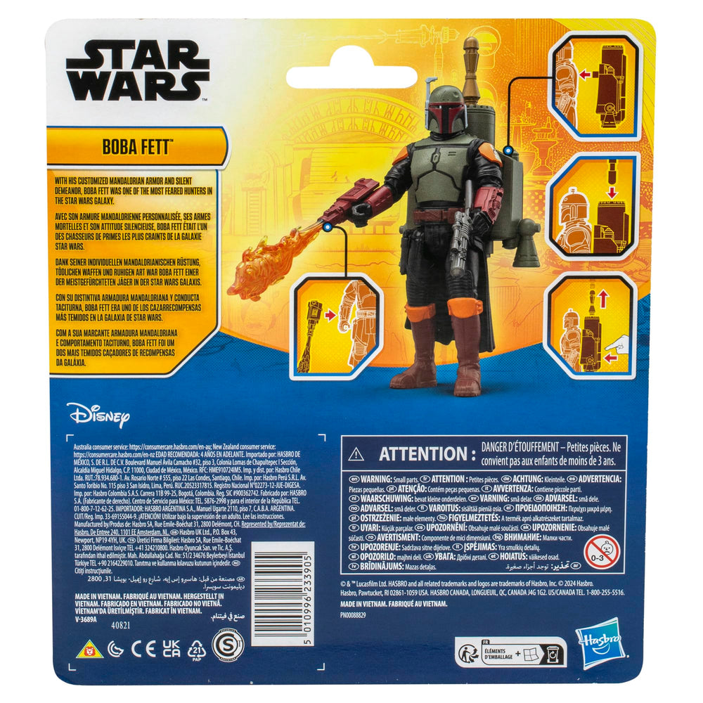 STAR WARS Epic Hero Boba Fett poseable figure stands independently for easy posing