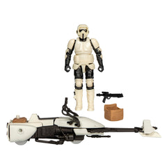Star Wars Epic World 4-inch scout trooper figure shows articulation for dynamic poses.