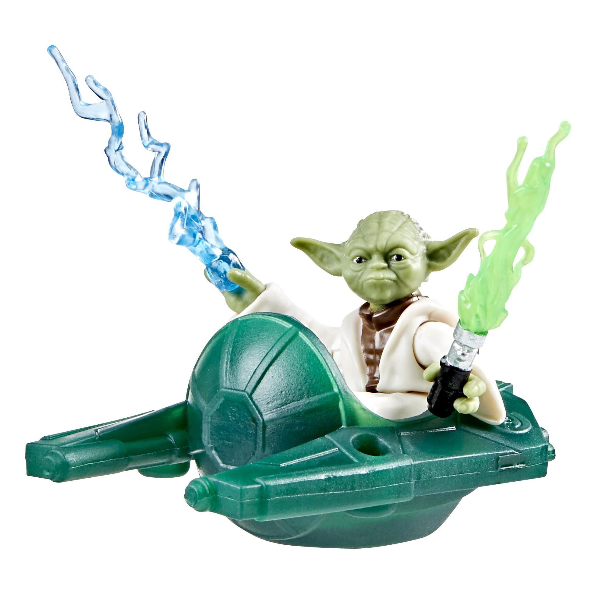 Green lightsaber accessory for Yoda figure enhances pretend combat