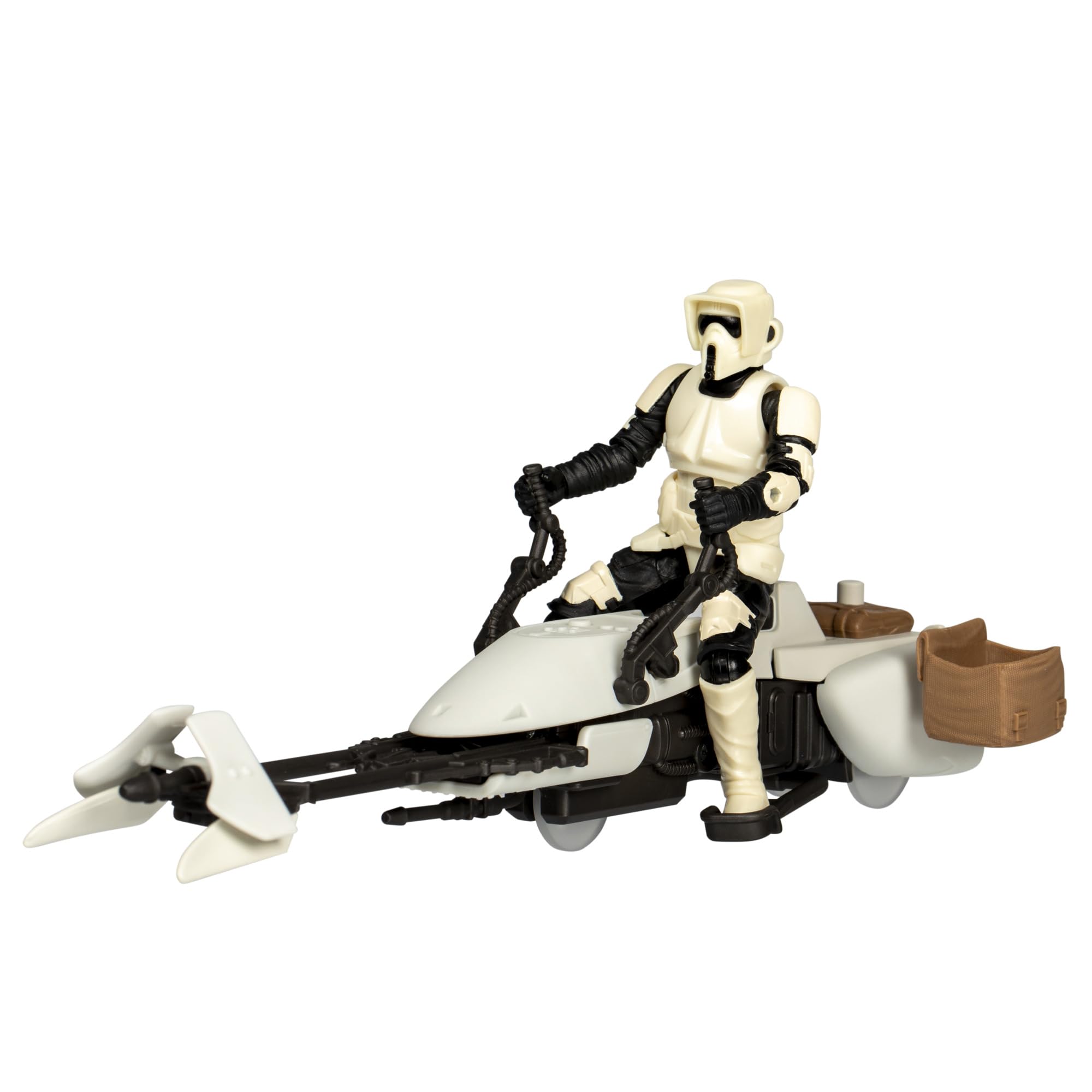Star Wars Epic World speeder bike with saddle bag enhances play sets.