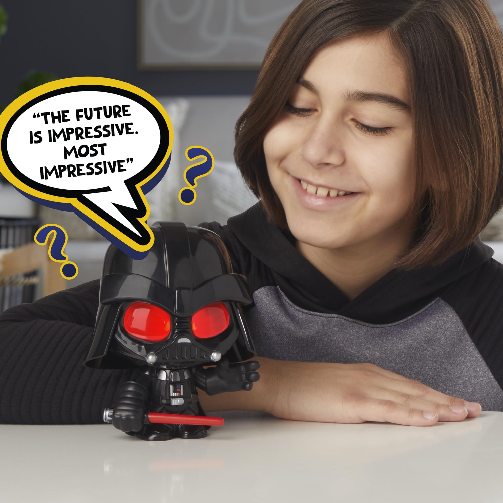 STAR WARS Force N Telling Vader eyes animate with every head press.