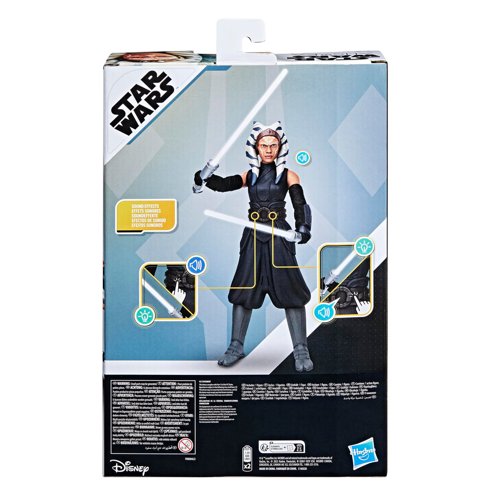 Star Wars 12-inch Ahsoka Tano figure with multiple joints for dynamic posing.