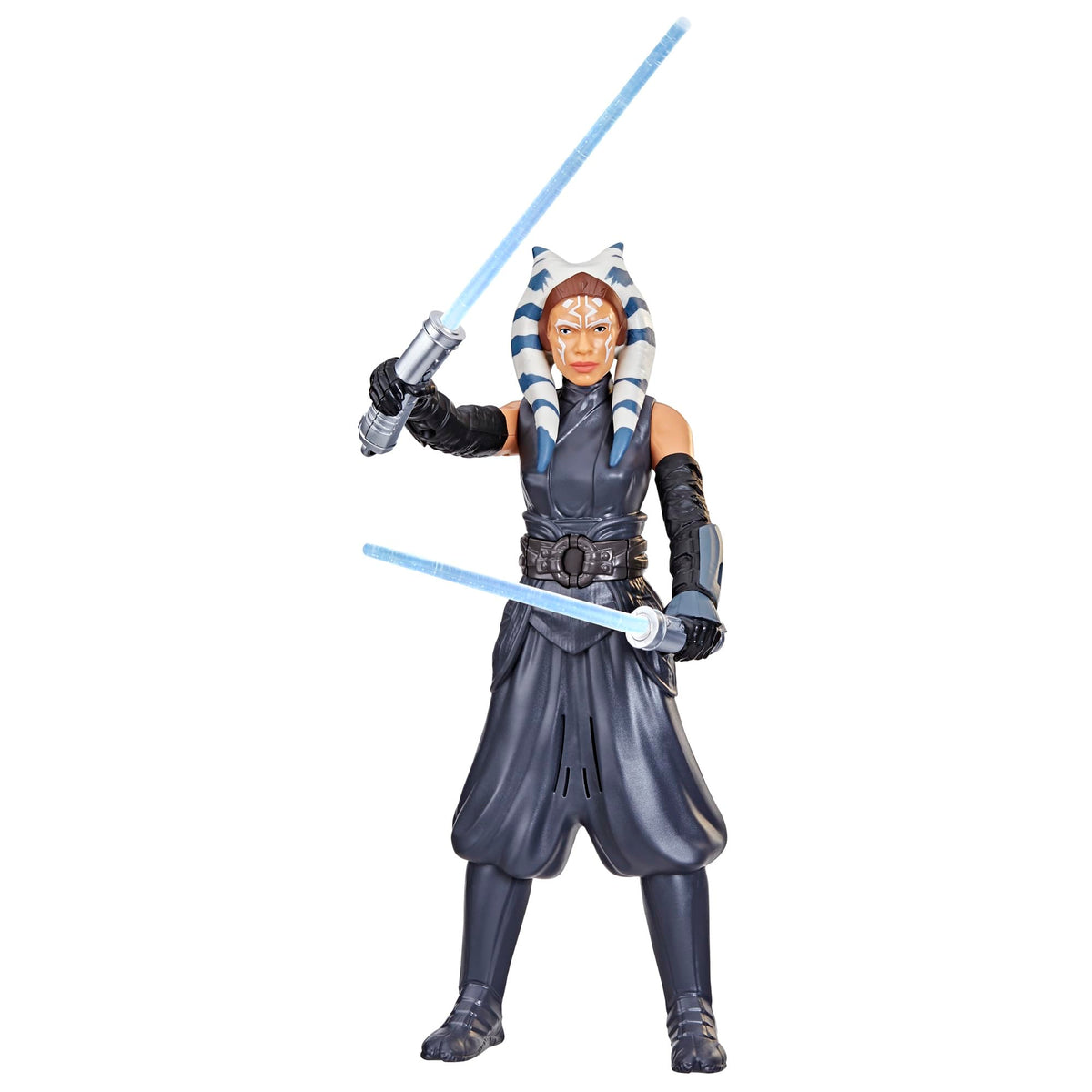Star Wars Galactic Action Ahsoka Tano figure with belt buttons for interactive play and activation.