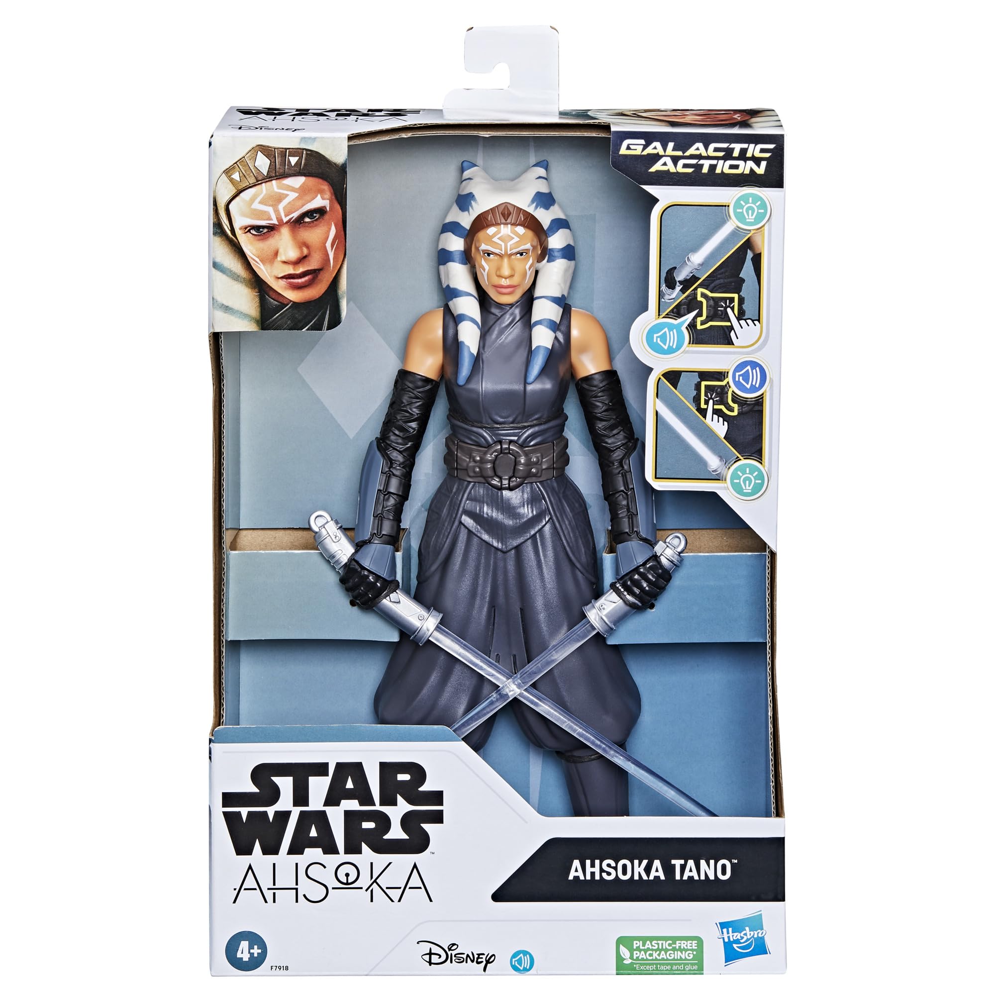 Star Wars Galactic Action Ahsoka Tano reciting phrases for imaginative storytelling.