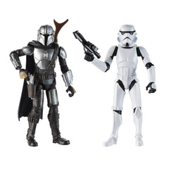 STAR WARS Galaxy of Adventures Mandalorian figure in dynamic pose for imaginative play.
