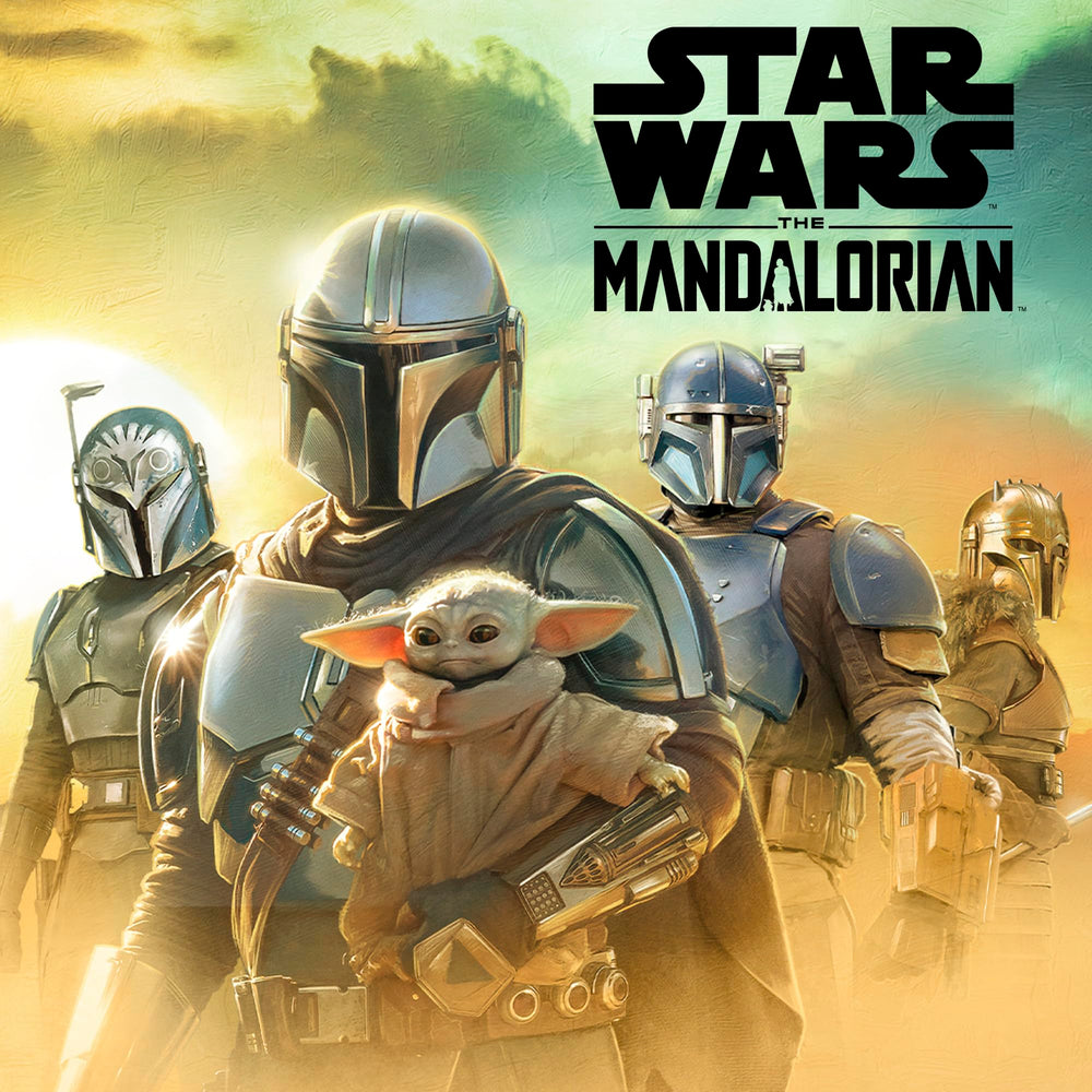 STAR WARS Mandalorian gauntlet pairs with other figures.