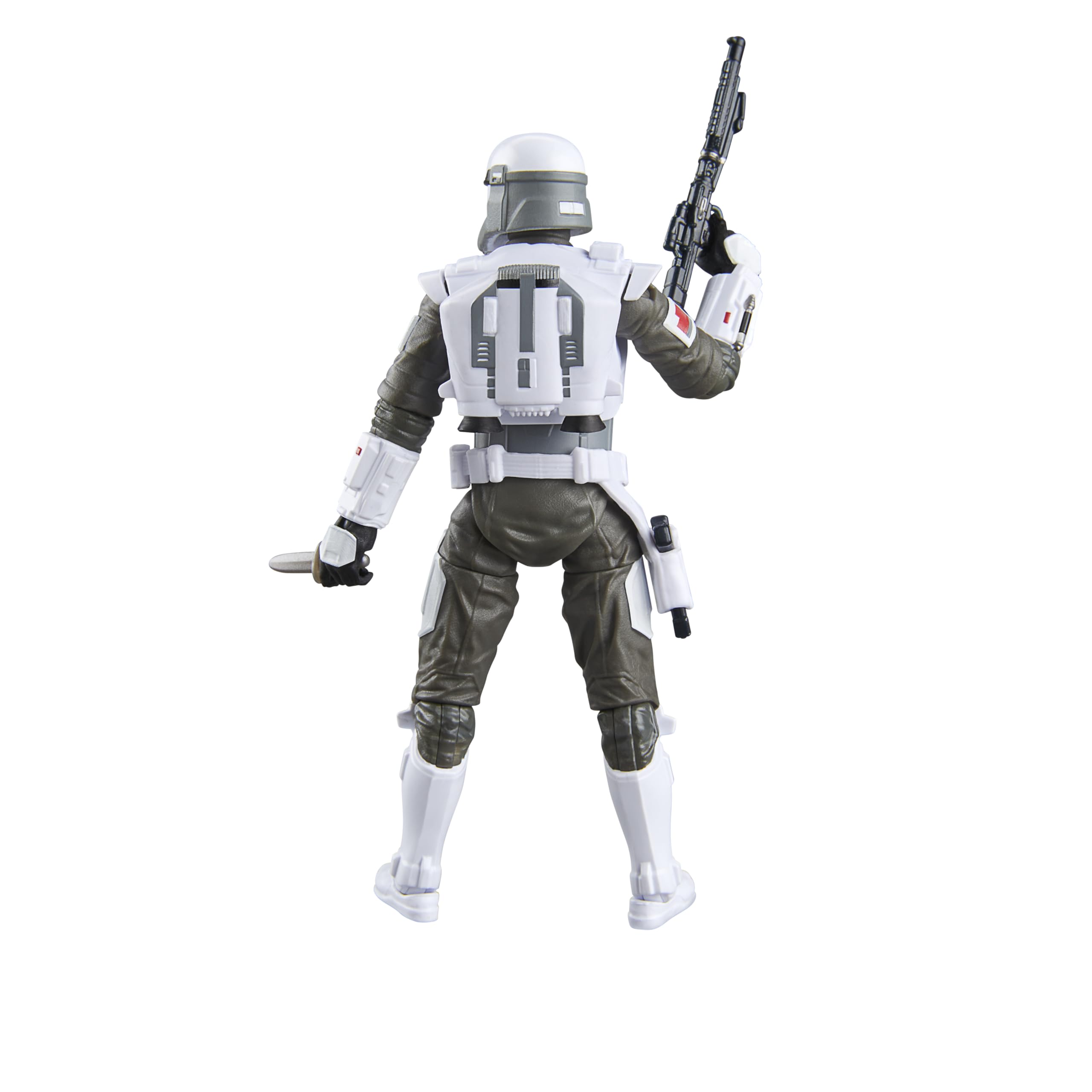 Poseable head, arms, and legs enable varied display setups