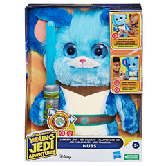 Star Wars Jabberin' Jedi Nubs with blue lightsaber glow for pretend battles.