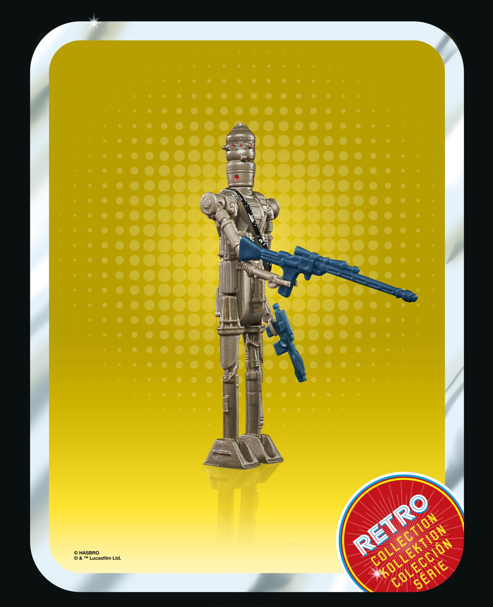 STAR WARS Kenner-inspired packaging adds nostalgic charm to display setups.