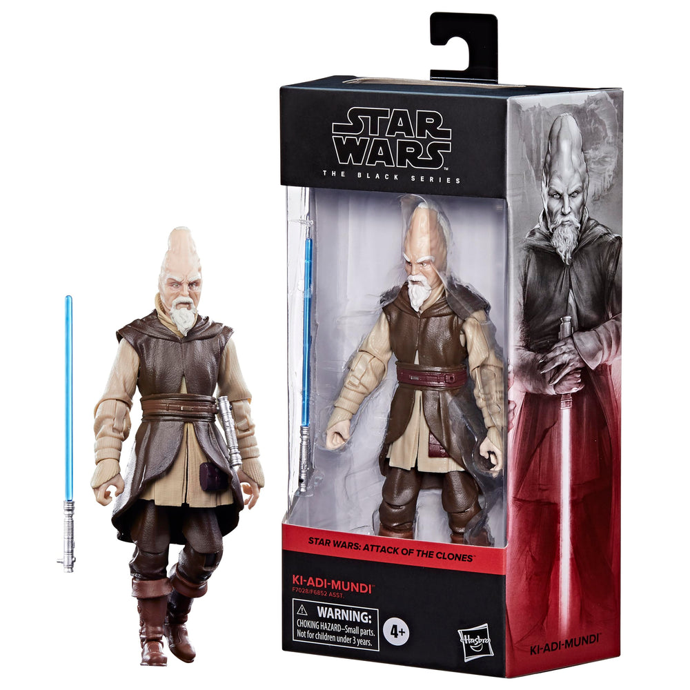 Star Wars Ki-Adi-Mundi 6-inch figure with premium deco for display.