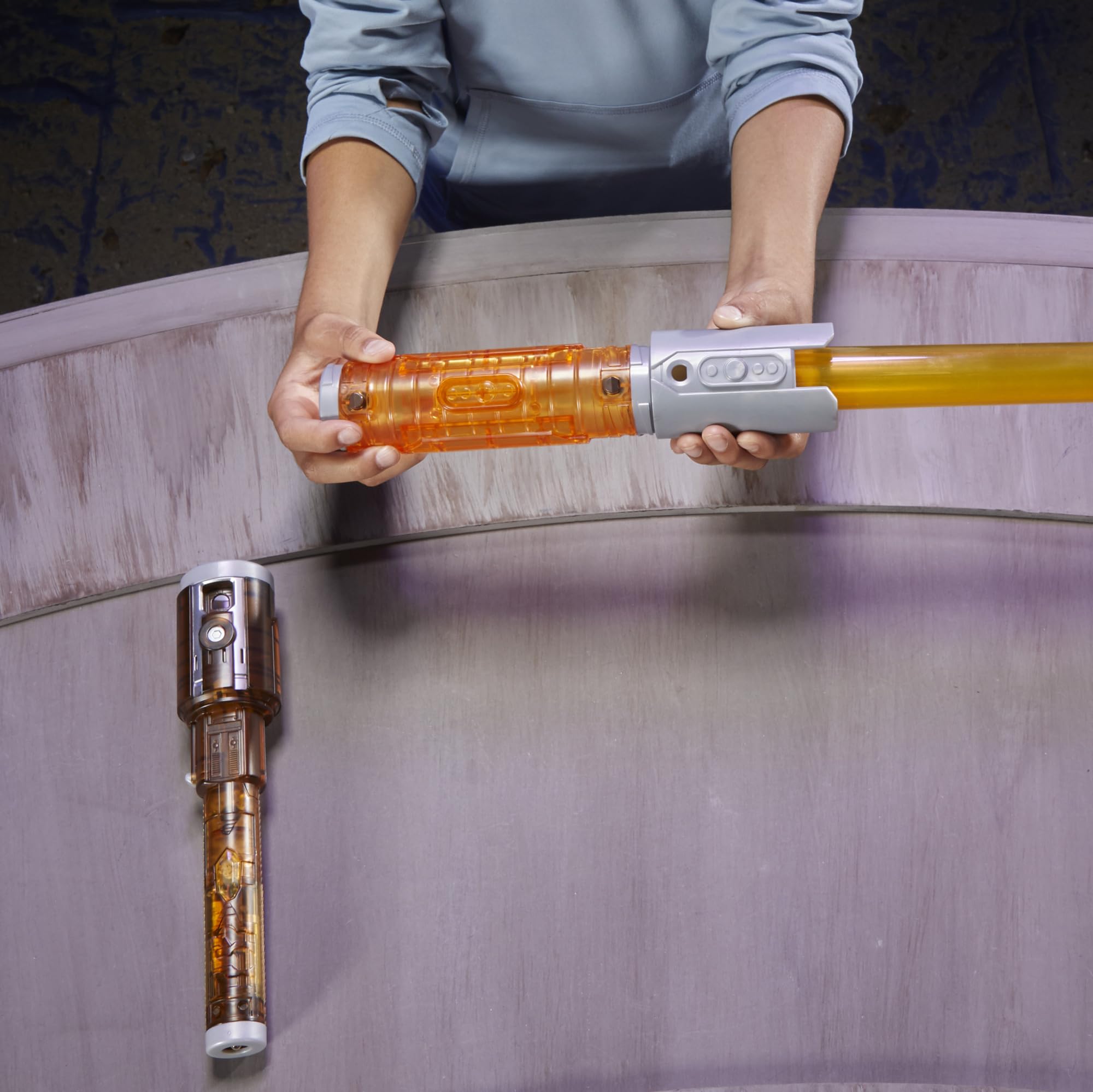 Star Wars Lightsaber Forge Kyber Core yellow blade creates bold look