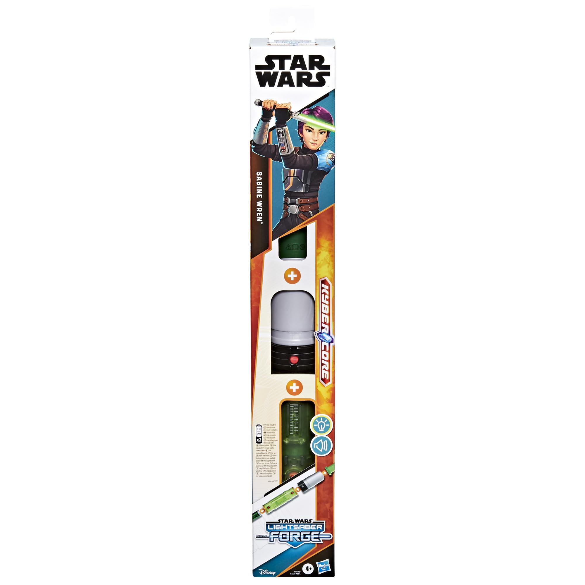 STAR WARS Lightsaber Forge Kyber Core Sabine Wren glowing translucent core enhances realism