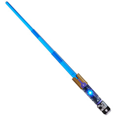 Star Wars Lightsaber Forge Kyber Core Sol blade extension showing the extendable blue blade for epic duels.