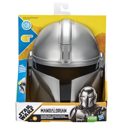 Star Wars Mandalorian Electronic Mask button area delivers phrases for engaging roleplay