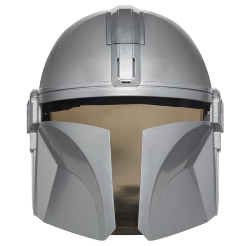 Star Wars Mandalorian Electronic Mask side view with adjustable strap for comfortable wear