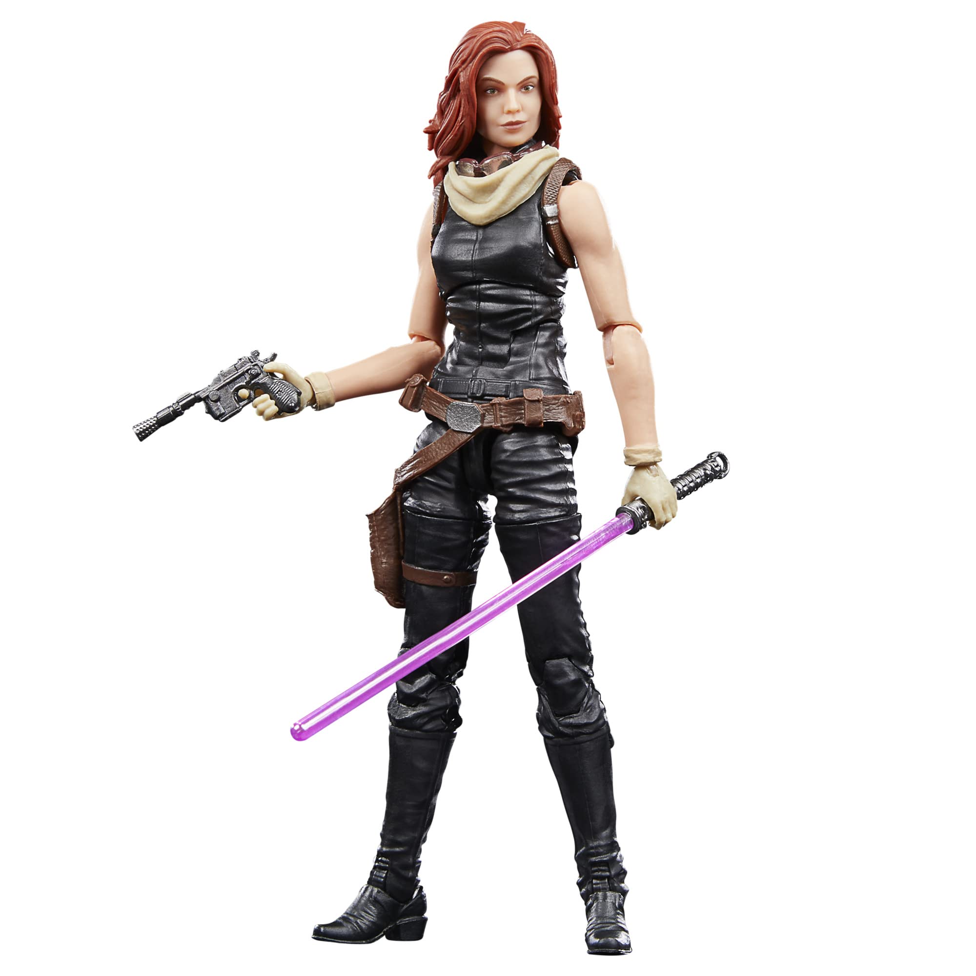 Mara Jade figure shows authentic styling and articulation for dynamic posing.
