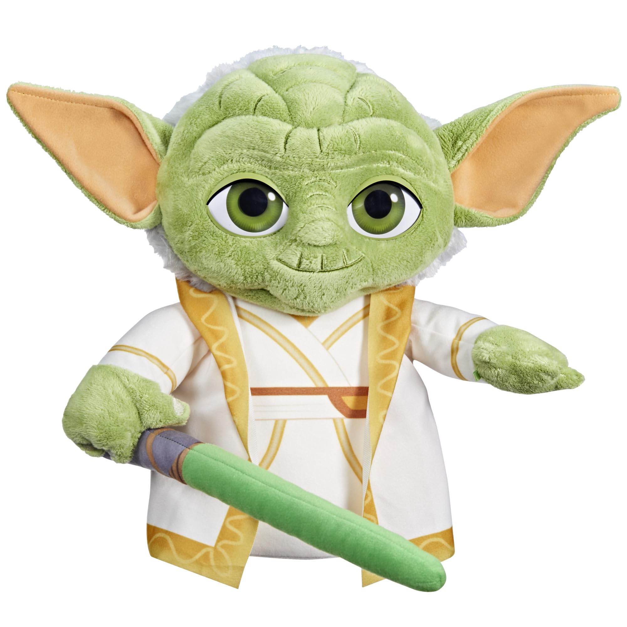 Star Wars Master Yoda Plush front view for cuddling and roleplay.