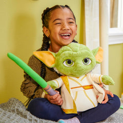 Star Wars Master Yoda Plush snuggle time for bedtime and play.