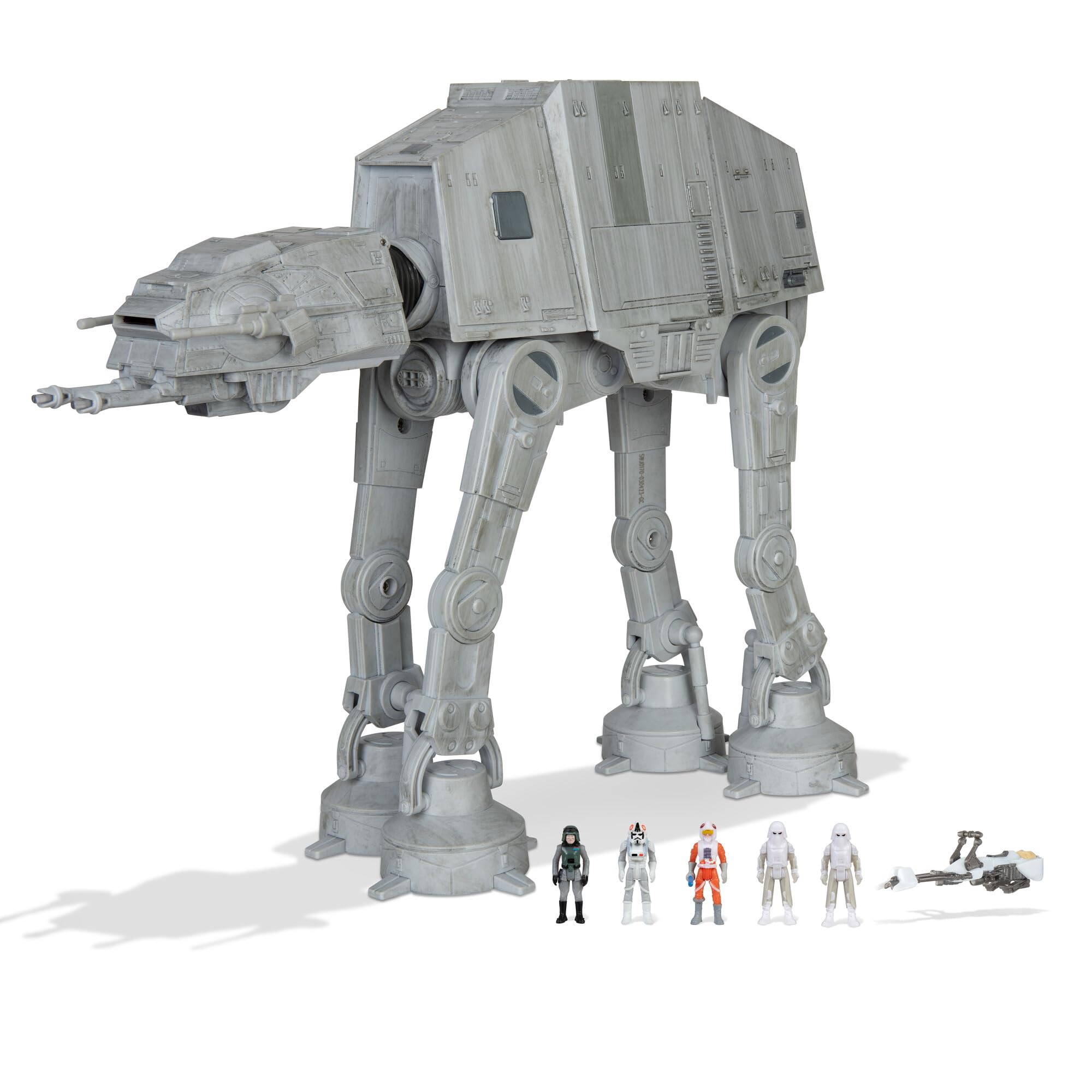 Star Wars Micro Galaxy AT-AT Walker front view showing authentic scale and lights for display