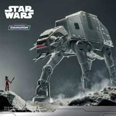 Star Wars Micro Galaxy AT-AT Walker side view highlights articulated legs for dynamic poses