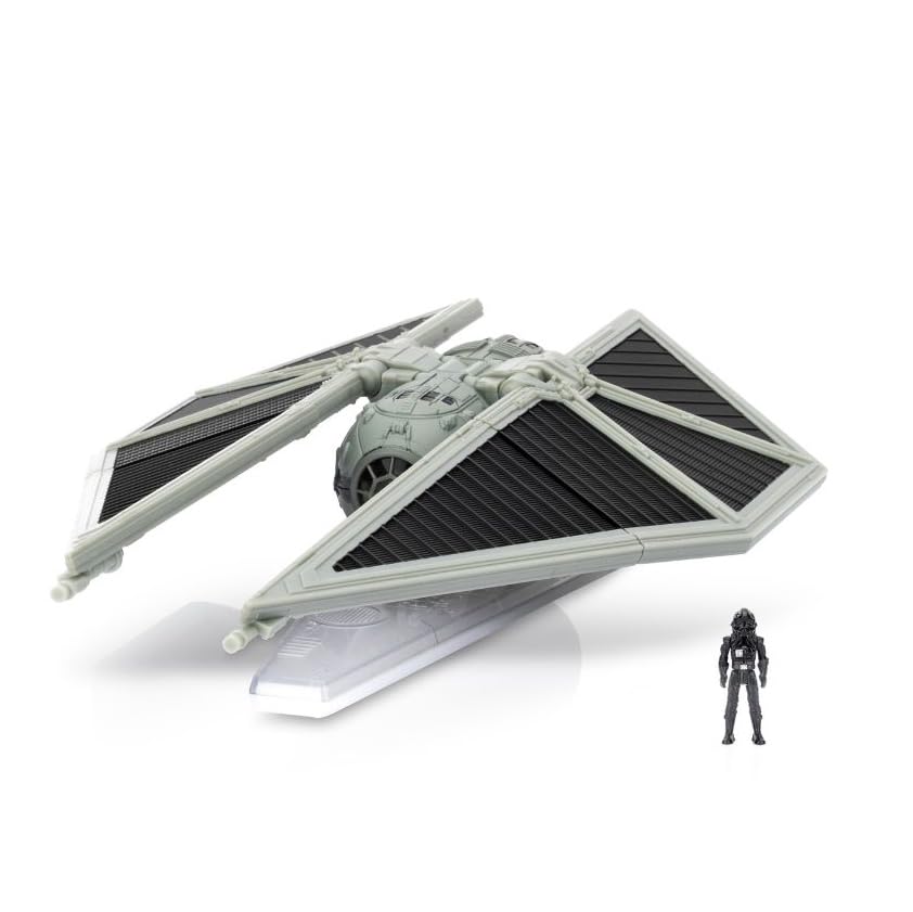 Star Wars Micro Galaxy Squadron Bloodfin Speeder hologram with Darth Maul enhances display scenes.