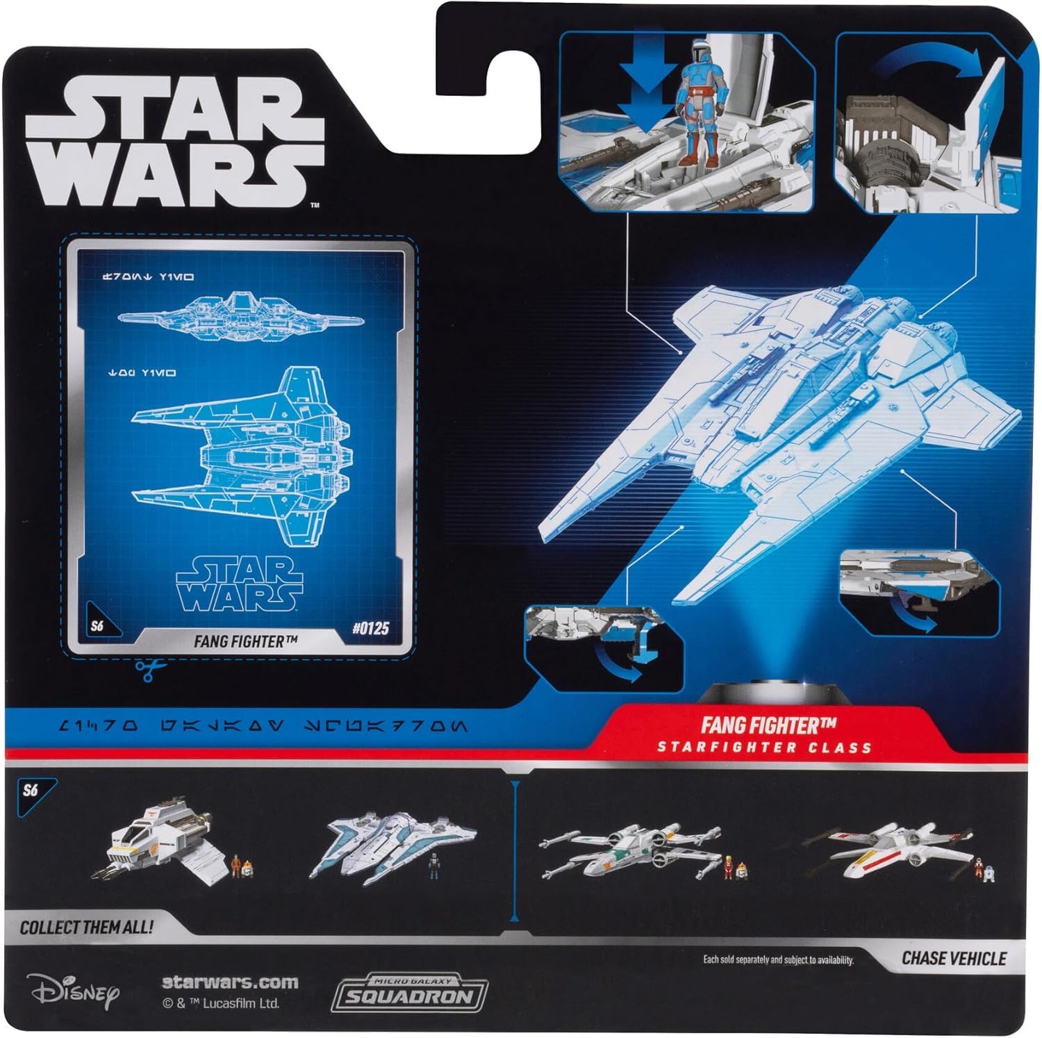 Star Wars Micro Galaxy Fang Fighter authentic Mandalorian details enhance storytelling.