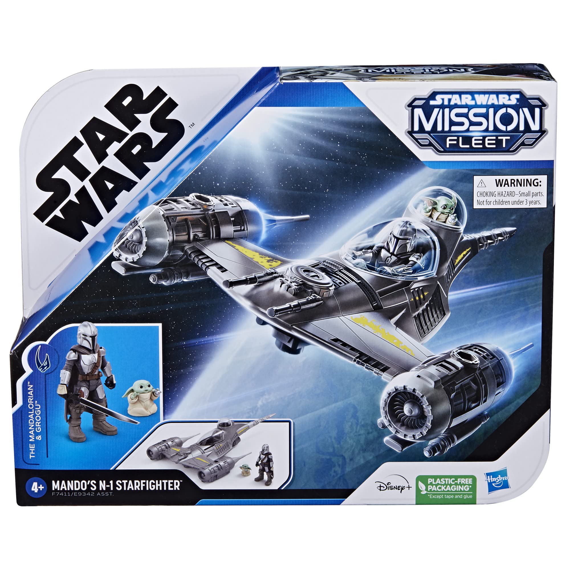 STAR WARS Mission Fleet Mandalorian figure shows poseable articulation for dynamic poses.