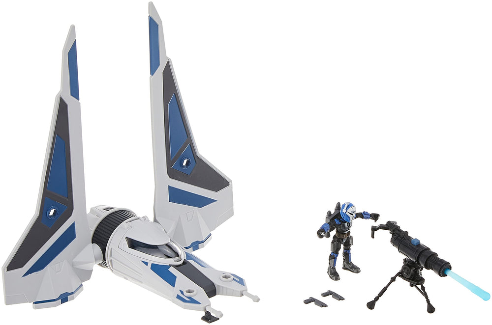 Star Wars Mission Fleet Bo-Katan Starfighter with repositionable launcher for pretend battles