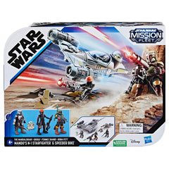STAR WARS Mission Fleet speeder bike hero pose for fast-paced missions