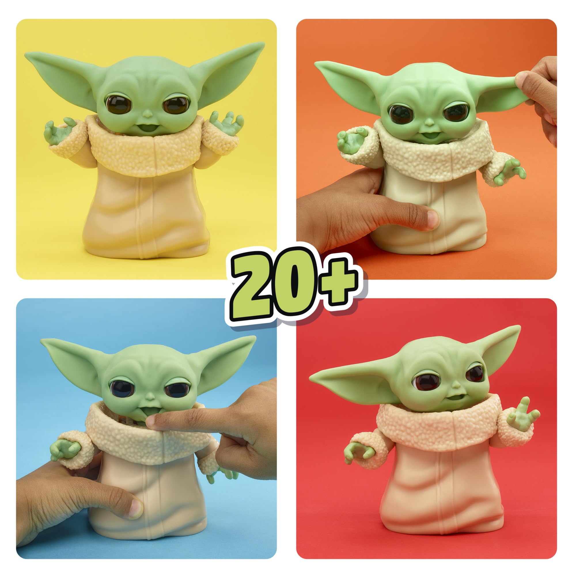 Grogu ears eyelids articulated to recreate iconic moments