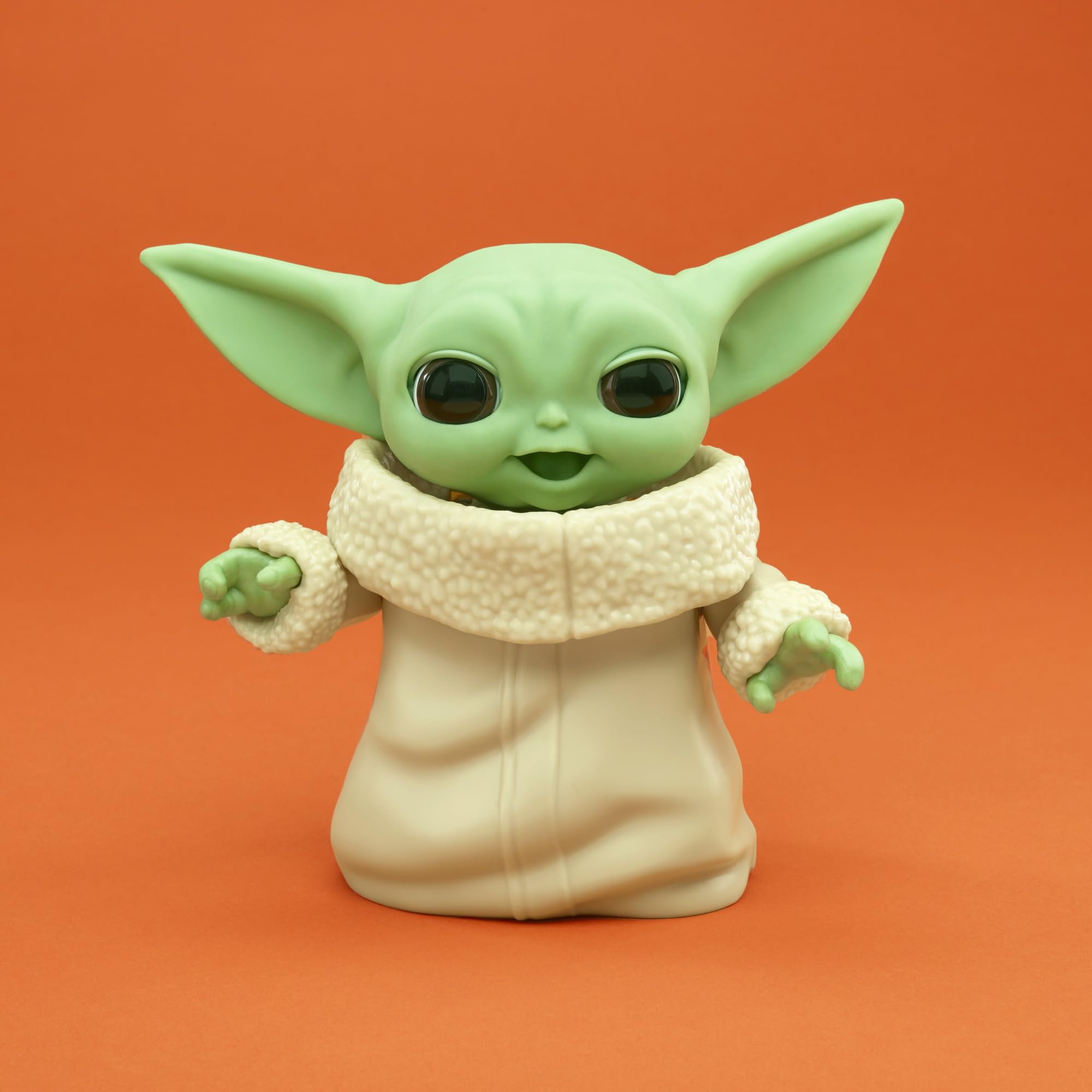 Soft textured Grogu for tactile engagement during play